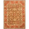 Handmade Heritage Beige/ Rust Wool Rug (8'3 x 11')
