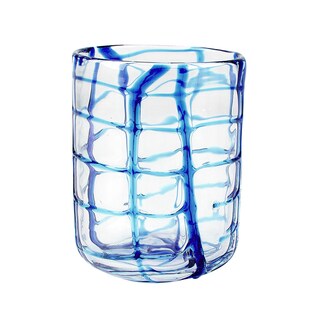 Abstract Blue Rocks Glasses (Set of 4)