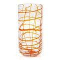 Impulse! Abstract Orange Highball Glasses (Set of 4)