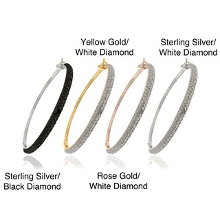 Sterling Silver Diamond Accent Bangle Bracelet
