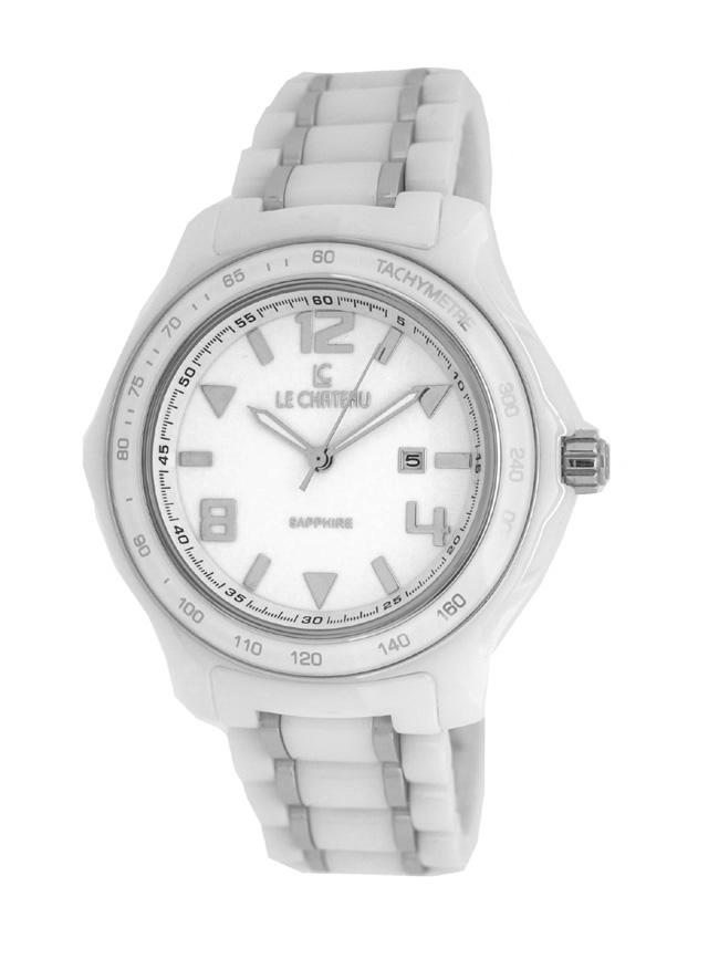 Le Chateau Persida LC Unisex White Ceramic Watch 