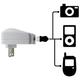 White USB Car and Travel Charger for Apple iPod Touch 4