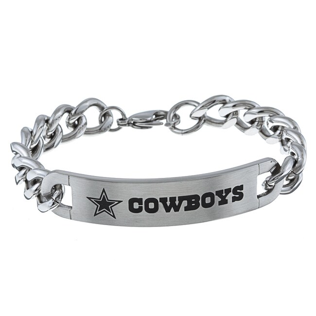 Stainless Steel Dallas Cowboys Link Bracelet 13399067