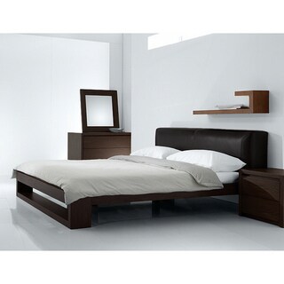 Fenton Modern Dark Brown Queen Platform Bed