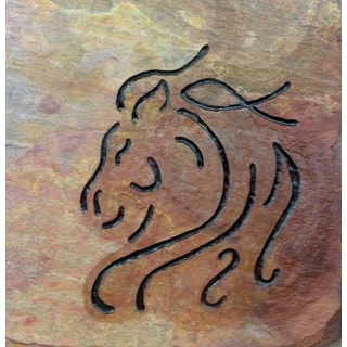 Hand-carved Stone Equestrian Art for the Horse Lover Stylized Abstract Wallhanging