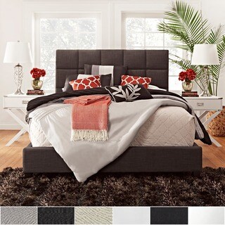 ETHAN HOME Sarajevo King-Sized Dark Brown Faux Leather Bed