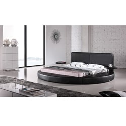 Low Price Oslo Round Queen Leatherette Bed
