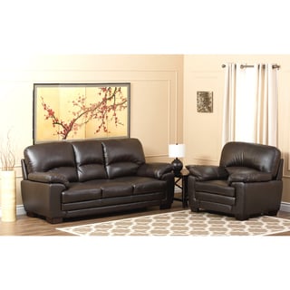 ===>  Abbyson Living Charleston Premium Top-grain Leather Sofa and Armchair