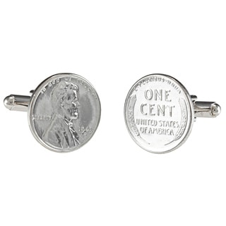 American Coin Treasures Lincoln 1943 Steel Penny Cuff Links