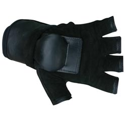 MBS Medium Half-finger Black Hillbilly Wrist Guard Gloves-Image