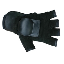 MBS Large Half-finger Black Hillbilly Wrist Guard Gloves-Image