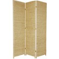 Woven Wood/ Rush Grass 6-foot Room Divider (China)