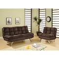review detail Furniture of America Morina 2-piece Microfiber Sofa/ Sofabed and Chair Set