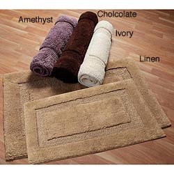 Nuevo Collection Cotton Non-skid Latex Backing 2-piece Bath Rug ...