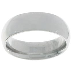 14k White Gold Men's 6-mm Comfort Fit Wedding Band-Image