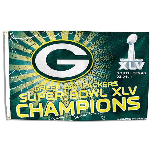 Green Bay Packers Super Bowl Champion Banner Flag