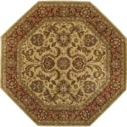 (^_-) Hand-tufted Grandeur Gold Wool Rug (8' Octagon)