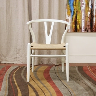 Wishbone Ivory Wood Y Chair