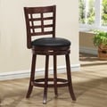 ETHAN HOME Verona Espresso Lattice Back Swivel 24-inch Counter Stool