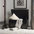 Madison Black Bicast Leather Indoor Storage Bench