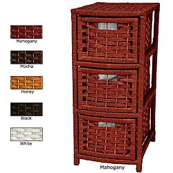 (>_<)  Natural Fiber 3-drawer Occasional Chest (China)