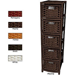 Hot Deal Natural Fiber 5-drawer Occasional Chest (China)