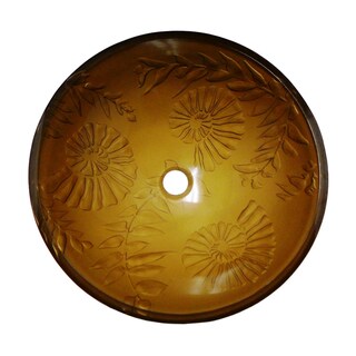 Daisy Modern Tempered Glass Vessel Bathroom Sink