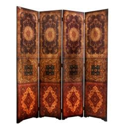 (^ ^)// Faux Leather 6-foot Olde-Worlde Baroque Room Divider (China)
