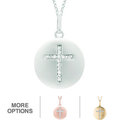 Sterling Silver Diamond Cross Necklace