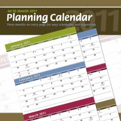Planning Calendar 2011 on Three Month Planning Calendar 2011 Wall Calendar   Overstock Com