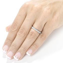 14k White Gold 1/2ct TDW Diamond Pave Band