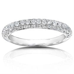 14k White Gold 1/2ct TDW Diamond Pave Band