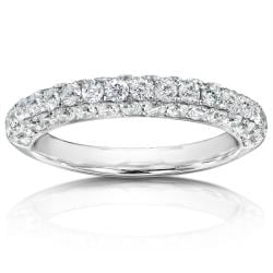 14k White Gold 1ct TDW Diamond Wedding Band