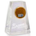 Atlanta Braves Tapered Crystal Paperweight w/ Game Field Dirt
