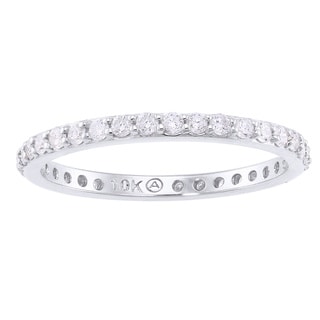 10k White Gold 1/2ct Diamond Eternity Band by Beverly Hills Charm