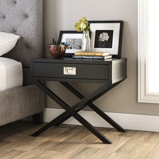 Napa Black 1-drawer Bedside Table