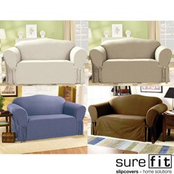 Cotton Duck Loveseat Slipcover-Image