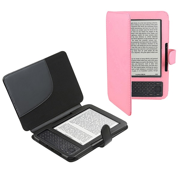 Leather Case for Amazon Kindle 3