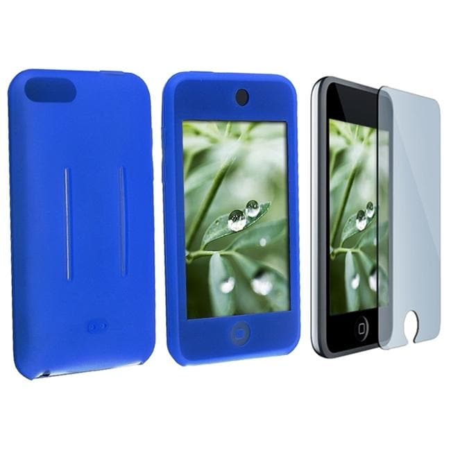 INSTEN Blue Skin iPod Case Cover/ LCD Protector for Apple iPod Touch Gen 1st/ 2nd/ 3rd