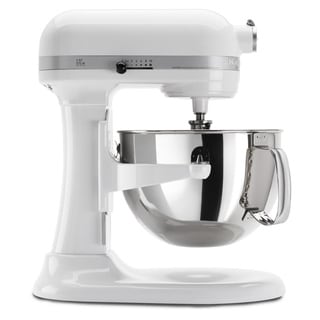 (^.^)/  KitchenAid RKP26M1XWH White 6-quart Pro 600 Bowl-Lift Stand Mixer (Refurbished)