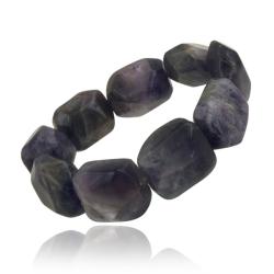 Glitzy Rocks Amethyst Stretch Bracelet-Image