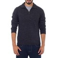 Alpaca Wool Men's 'Casual Gray' Quarter-zip Sweater (Peru)