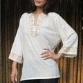 Cotton 'Cosmopolitan Cloud' Blouse (Thailand)