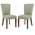 Safavieh Elegance Grey Linen Side Chairs (Set of 2)