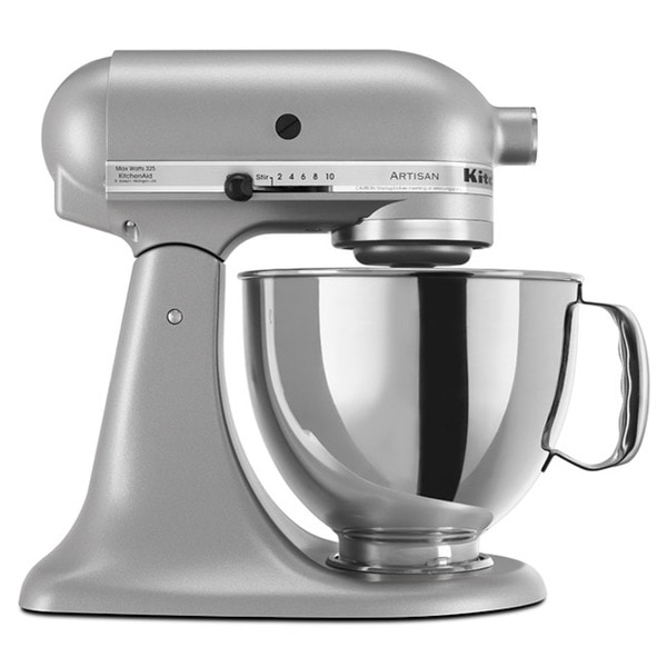 kitchenaid artisan 5 qt mixer contour silver