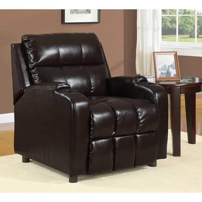 Hoffman Chestnut Bonded Leather Recliner