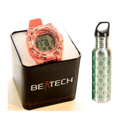 Beatech Pink Heart Rate Monitor Watch with 24-oz Water Bottle-Image