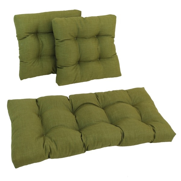 Set of Three AllWeather UVResistant Acrylic Squared Outdoor Settee