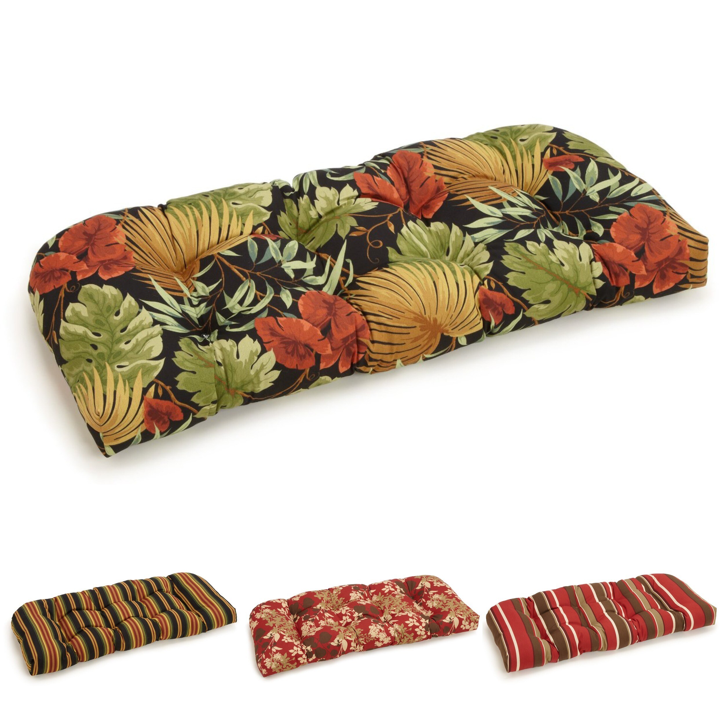 Allweather Ushaped Outdoor Settee Polyester Bench Cushion Overstock