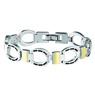 Sabona Men's Horseshoe Duet Magnetic Bracelet